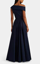 Thumbnail for your product : Martin Grant Women's Asymmetric Cotton Poplin Long Dress - Navy