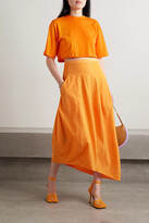 Thumbnail for your product : The Frankie Shop - Karina Cropped Cotton-jersey T-shirt - Orange