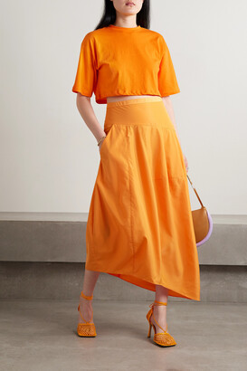 The Frankie Shop - Karina Cropped Cotton-jersey T-shirt - Orange