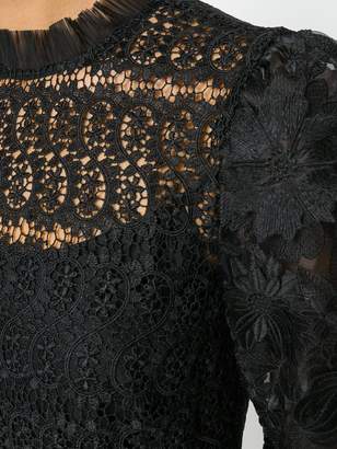 MICHAEL Michael Kors flower appliqué lace blouse