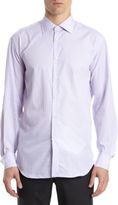 Thumbnail for your product : Barneys New York Shadow Stripe Spread Collar Shirt-Purple