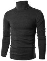 Thumbnail for your product : OHOO Mens Slim Fit Flice Long Sleeve Pullover Flice Turtleneck /-2XL