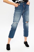 Thumbnail for your product : DSQUARED2 'Boston Jean' Raw Edge Jeans Women's Navy Blue