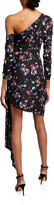 Thumbnail for your product : ONE33 SOCIAL Floral-Print Asymmetric Side-Drape Mini Dress
