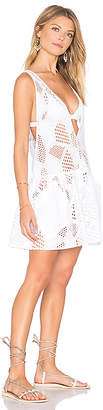 Milly Cotton Eyelet Deep V Cover Up