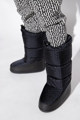 Balmain Snow Boots With Logo Men's Black - ShopStyle