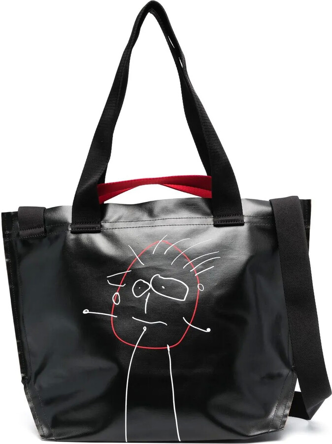 Plan C Graphic-Print Shoulder Bag