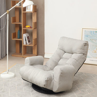 Trule Adjustable Head And Waist Game Chair Lounge Chair In The Living Room 360 Degree Rotatable Sofa ChairRotatable Seat Leisure Chair Deck Chair