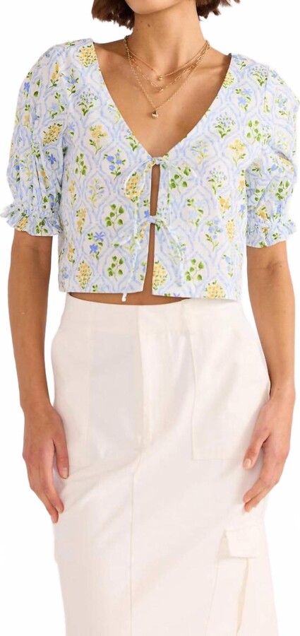 MinkPink Meadow Tie Top In Meadow Ditsy