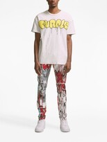 Thumbnail for your product : Purple Brand Glitch-Print Low-Rise Jeans