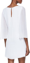 Thumbnail for your product : Alice + Olivia Odette Sheer-Sleeve Fitted Dress