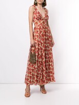 Thumbnail for your product : Raquel Diniz Julie poppy-print silk dress