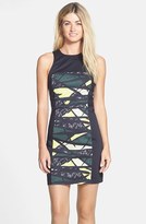 Thumbnail for your product : French Connection 'Shadow Dance' Print Cutaway Sheath Dress