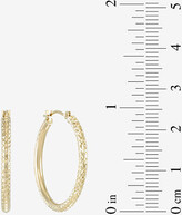 Thumbnail for your product : Fine Jewelry 10K Gold Diamond-Cut Hoop Earrings
