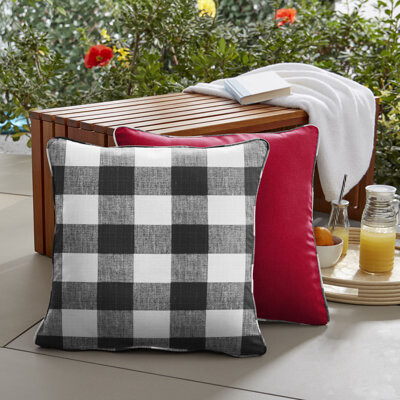 Mozaic Company Crimson Outdoor Square Throw Pillow