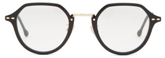 Isabel Marant Sunglasses Windsor Round Acetate And Metal Glasses - Black Gold