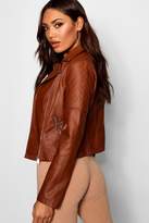 Thumbnail for your product : boohoo Faux Leather Biker