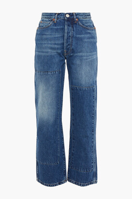 3x1 Claudia faded high-rise straight-leg jeans