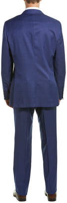 Hickey Freeman 2Pc Milburn Ii Wool Suit With Flat Pant