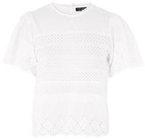 Thumbnail for your product : Topshop Women's Broderie Ruffle Sleeve Top
