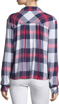 Thumbnail for your product : Rails Dylan Plaid Long-Sleeve Shirt, White/Indigo/Blush
