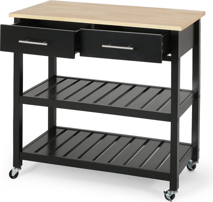 BESTCOSTY 2 Drawer Modern Kitchen Cart on Wheels ShopStyle