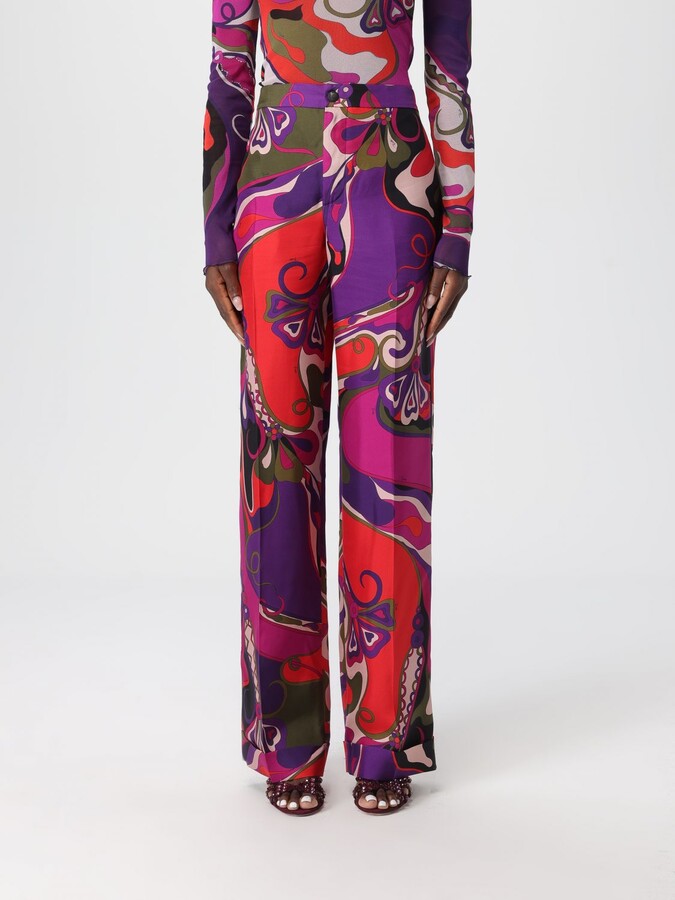 Pucci Pants Woman color Multicolor