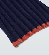 Thumbnail for your product : Brunello Cucinelli Cashmere single striped scarf