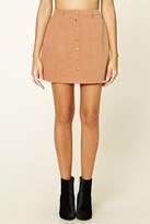 Thumbnail for your product : Forever 21 Buttoned Corduroy Mini Skirt