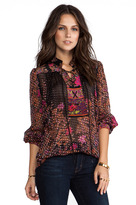 Thumbnail for your product : Tracy Reese Silk Prints Lace-Up Blouse