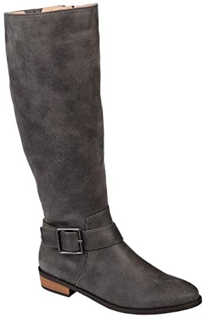 wide calf grey boots
