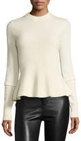 Thumbnail for your product : Veronica Beard Raleigh Cashmere Crewneck Peplum Sweater