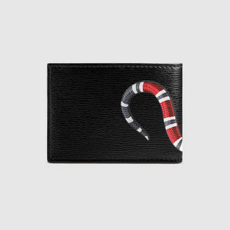 Gucci Snake print leather wallet
