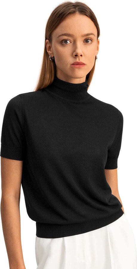 High Neck Round Neck Plain Sweater ASOS DESIGN Knitted High Neck