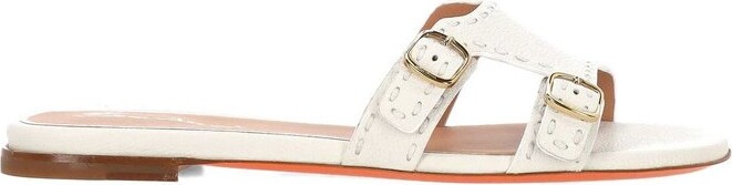 Santoni Buckled Slide Flat Sandals