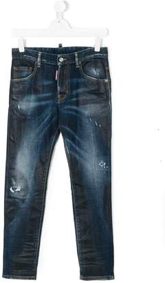 DSQUARED2 Kids stonewashed slim-fit jeans