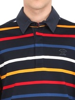Thumbnail for your product : Paul & Shark Striped Cotton Jersey Polo Shirt