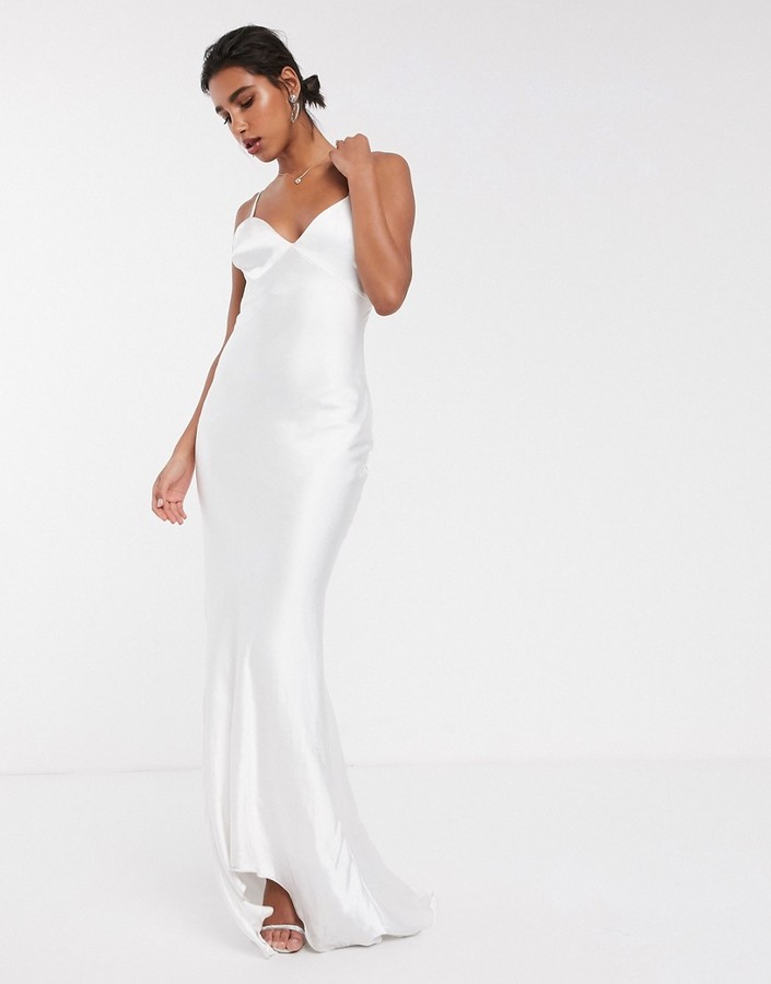 ASOS EDITION satin cami wedding dress 