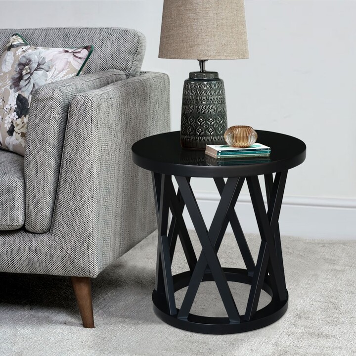 International Concepts Round Ceylon End Table 24 in. W x 24 in. D x