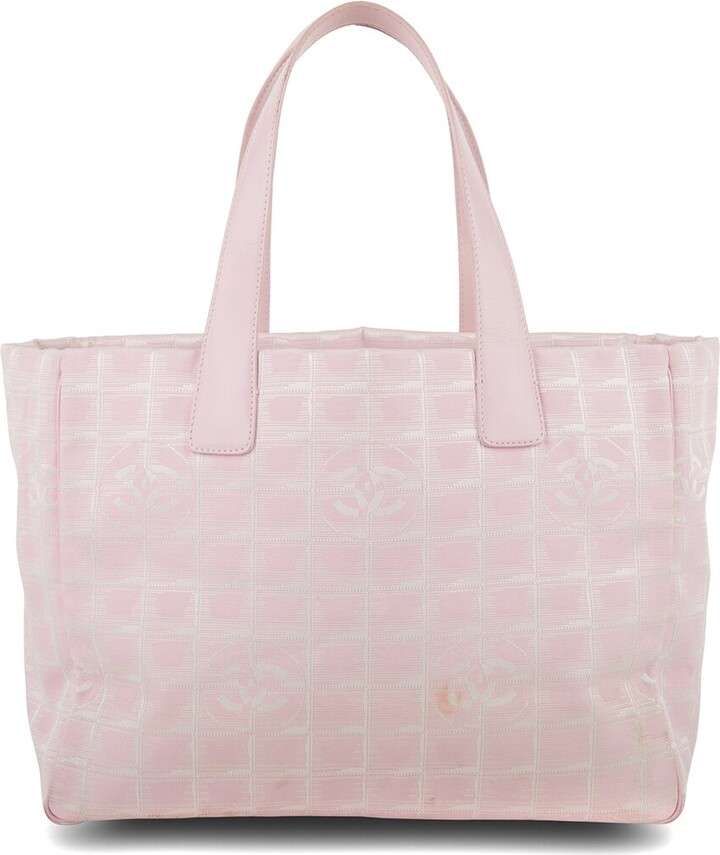 Chanel Pink Canvas Large Sportline Tote (Authentic Pre-Owned