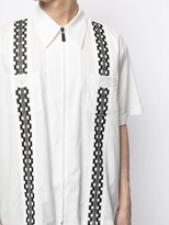 Thumbnail for your product : Ports V Geometric Band Cotton Shirt