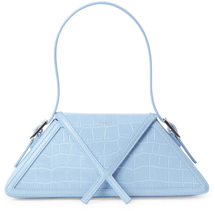pale blue leather handbags