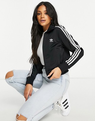 adidas firebird track jacket in black - ShopStyle