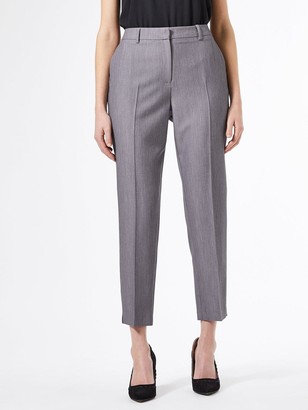 ladies grey ankle grazer trousers