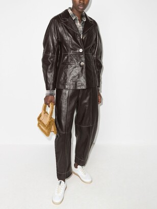 【oan】Balloon Leather Jacket Loewe | Leather Balloon Jacket – Kirna Zabête
