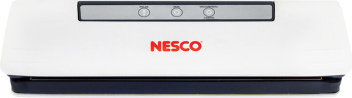 Nesco Compact Vacuum Sealer Machine, White Food Sealer With Quiet Operation, Pulse Mode, Includes (10) Pre-Cut Bags, For Kitchen Storage & Meal Prep
