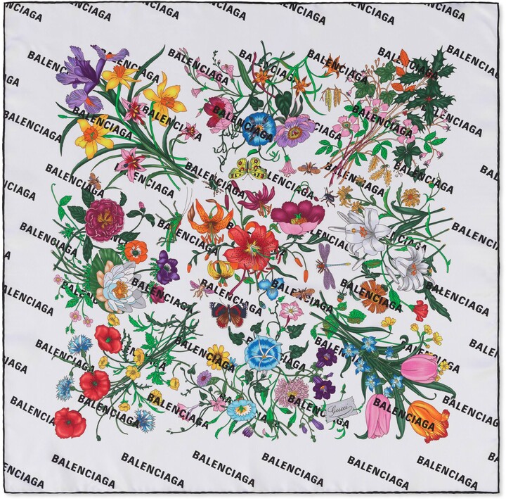 Gucci The Hacker Project Flora print silk scarf - ShopStyle 