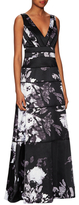 Thumbnail for your product : Aidan Mattox Printed V-Neck Gown