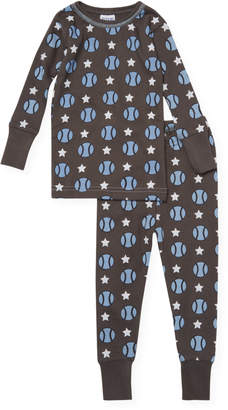 Baby Steps Baseball Cotton Sweater & Pants - Grey, Size m-6