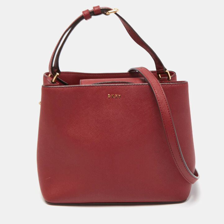 DKNY Red Leather Bryant Park Bag - ShopStyle
